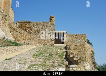 Château des comtes de Ribagorza à Benabarre situé dans la province de Huesca, Aragon, Espagne Banque D'Images