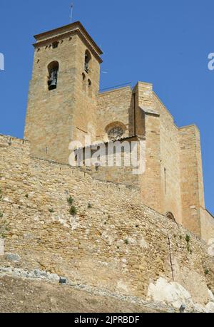 Château des comtes de Ribagorza à Benabarre situé dans la province de Huesca, Aragon, Espagne Banque D'Images