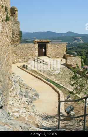 Château des comtes de Ribagorza à Benabarre situé dans la province de Huesca, Aragon, Espagne Banque D'Images