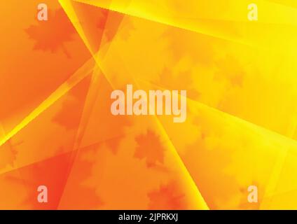 Fond d'automne polygonal orange vif avec feuilles d'érable. Illustration vectorielle Illustration de Vecteur