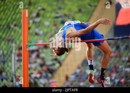 Munich, Allemagne. 20th août 2022. Gianmarco Tamberi d'Italia équipe en action pendant la qualification de l'européen Champhionsh Munich 2022 à Olympiastadion, Munich, Baviera, Allemagne, 16/08/22 crédit: Independent photo Agency/Alay Live News Banque D'Images