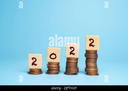 l'augmentation du coût de la vie en 2022 due à l'inflation sur les marchés mondiaux Banque D'Images