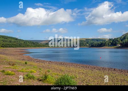 Réservoir de Pontstidill en août dans le parc national de Brecon Beacons Banque D'Images