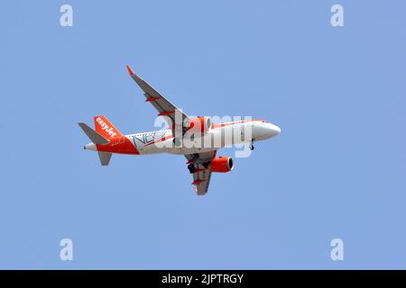 EasyJet (est un groupe de compagnies aériennes britanniques à bas prix basé à l'aéroport de Londres Luton), Airbus A320-251N, Budapest, Hongrie, Europe Banque D'Images