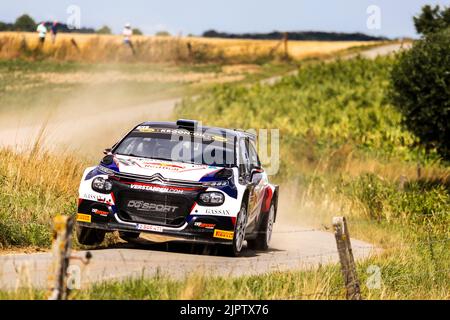 51 VERSTAPPEN Jos (nld), VAN KOPPEN Harm (nld), Citroën C3, action pendant le rallye Ypres Belgique 2022, 9th tour du Championnat mondial de voitures de rallye WRC 2022, de 18 août au 21, 2022 à Ypres, Belgique - photo Nikos Katikis / DPPI Banque D'Images