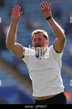 Leicester, Royaume-Uni. 20th août 2022. Ralph Hasenhuttl, directeur de Southampton, fête après le match de la Premier League au King Power Stadium, Leicester. Crédit photo à lire : Darren Staples/Sportimage crédit : Sportimage/Alay Live News Banque D'Images