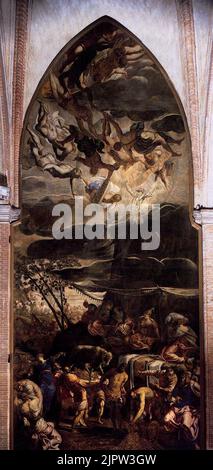 Jacopo Tintoretto - l'adoration du veau d'or Banque D'Images