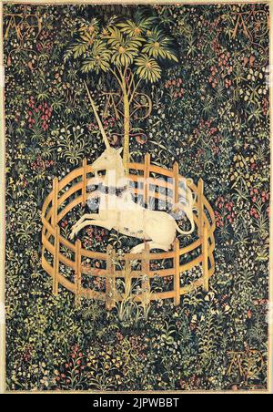 La licorne en captivité (des tapisseries de licorne) – 467642 Banque D'Images