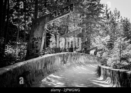 Promenade en traîneau à Sarajevo pendant une excursion d'été Banque D'Images