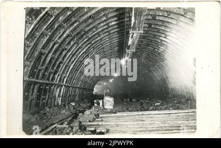 Construction du tunnel Queensway Mersey. 1925-1934 Banque D'Images