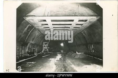 Construction du tunnel Queensway Mersey. 1925-1934 Banque D'Images