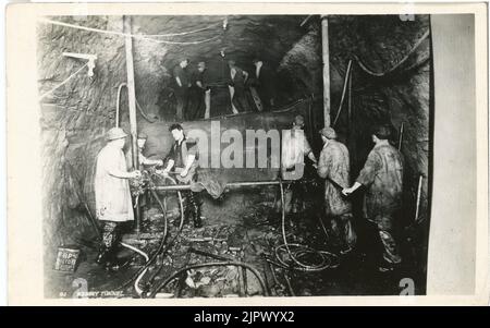 Construction du tunnel Queensway Mersey. 1925-1934 Banque D'Images