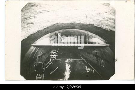 Construction du tunnel Queensway Mersey. 1925-1934 Banque D'Images