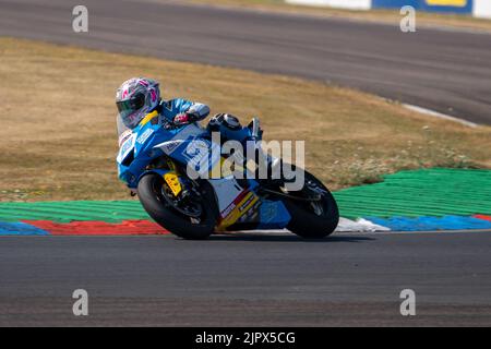 Lee Johnston 13 Ashcourt Racing British Super Bikes GP2 Thruxton 2022 Banque D'Images