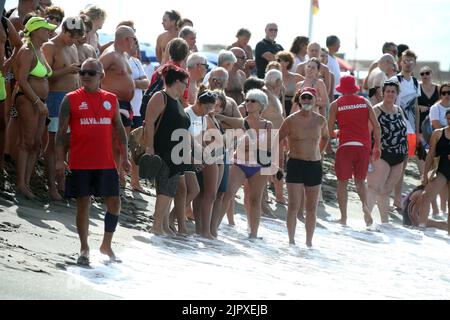 Rome, Italie. 20th août 2022. Rome, Italie 20.08.2022: Open Water MIXED - finale de 5 KM dans le championnat de natation de LEN European Aquatics à Rome 2022 à Foro Italico. Crédit : Agence photo indépendante/Alamy Live News Banque D'Images