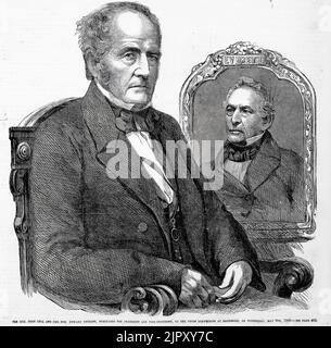 Portrait de John Bell et Edward Everett, nommé président et vice-président, par le Congrès de l'Union à Baltimore, Maryland, on 9 mai 1860. Illustration du 19th siècle du journal illustré de Frank Leslie Banque D'Images