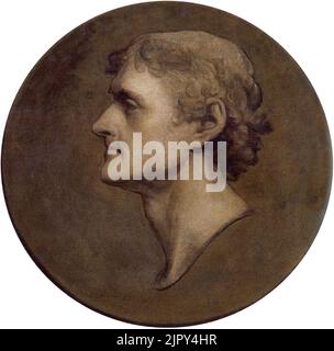 Thomas Jefferson Portrait médaillon par Gilbert Stuart, 1805 Banque D'Images