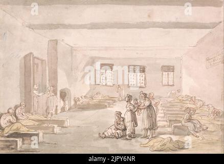 Thomas Rowlandson - Bridewell, la salle du col, la maison de correction Banque D'Images