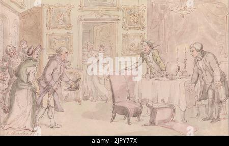 Thomas Rowlandson - le Vicaire de Wakefield - la surprise Banque D'Images