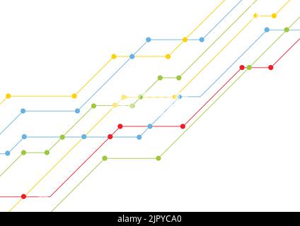 Arrière-plan de circuit imprimé coloré Tech. Illustration vectorielle abstraite Illustration de Vecteur