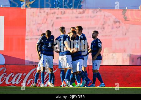 MAJORQUE, ESPAGNE - AOÛT 20 : Borja Iglesias de Real Betis célébration dans le match entre RCD Mallorca et Real Betis de la Liga Santander sur 20 août 2022 à visiter le stade de Majorque son Moix à Majorque, Espagne. (Photo de Samuel Carreño/PxImages) Banque D'Images