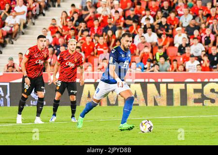 MAJORQUE, ESPAGNE - AOÛT 20 : Borja Iglesias de Real Betis célébration dans le match entre RCD Mallorca et Real Betis de la Liga Santander sur 20 août 2022 à visiter le stade de Majorque son Moix à Majorque, Espagne. (Photo de Samuel Carreño/PxImages) Banque D'Images