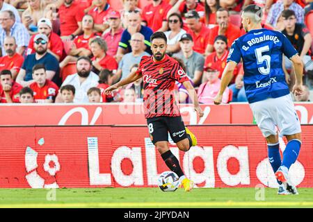 MAJORQUE, ESPAGNE - AOÛT 20 : Jaume Costa du RCD Mallorca dans le match entre le RCD Mallorca et Real Betis de la Liga Santander sur 20 août 2022 à visiter le stade de Majorque son Moix à Majorque, Espagne. (Photo de Samuel Carreño/PxImages) Banque D'Images