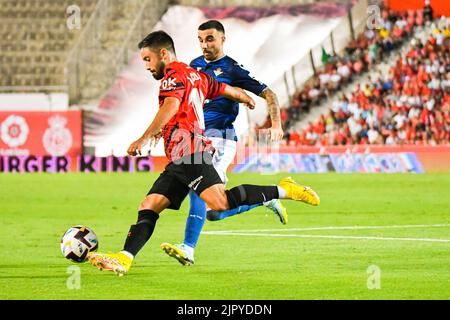 MAJORQUE, ESPAGNE - AOÛT 20 : Jaume Costa du RCD Mallorca dans le match entre le RCD Mallorca et Real Betis de la Liga Santander sur 20 août 2022 à visiter le stade de Majorque son Moix à Majorque, Espagne. (Photo de Samuel Carreño/PxImages) Banque D'Images