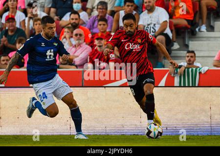 MAJORQUE, ESPAGNE - AOÛT 20 : Jaume Costa du RCD Mallorca dans le match entre le RCD Mallorca et Real Betis de la Liga Santander sur 20 août 2022 à visiter le stade de Majorque son Moix à Majorque, Espagne. (Photo de Samuel Carreño/PxImages) Banque D'Images