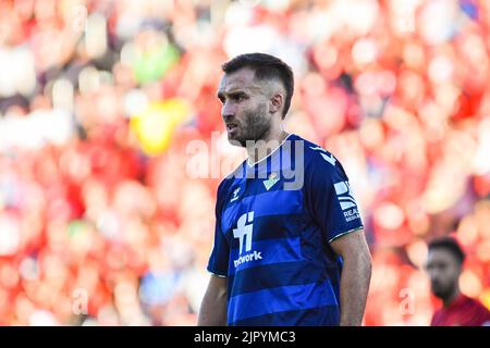 Majorque, Majorque, Espagne. 20th août 2022. MALLORCA, ESPAGNE - AOÛT 20: Pezzella allemande de Real Betis dans le match entre RCD Mallorca et Real Betis de la Liga Santander sur 20 août 2022 à visiter le stade de Majorque son Moix à Majorque, Espagne. (Credit image: © Samuel Carreño/PX Imagens via ZUMA Press Wire) Banque D'Images