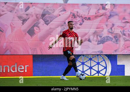 Majorque, Majorque, Espagne. 20th août 2022. MALLORCA, ESPAGNE - AOÛT 20: Martin Valjent du RCD Mallorca dans le match entre le RCD Mallorca et Real Betis de la Liga Santander sur 20 août 2022 à visiter le stade de Majorque son Moix à Majorque, Espagne. (Credit image: © Samuel Carreño/PX Imagens via ZUMA Press Wire) Banque D'Images