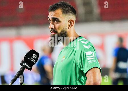 Majorque, Majorque, Espagne. 20th août 2022. MALLORCA, ESPAGNE - AOÛT 20: Borja Iglesias de Real Betis dans le match entre RCD Mallorca et Real Betis de la Liga Santander sur 20 août 2022 à visiter le stade de Majorque son Moix à Majorque, Espagne. (Credit image: © Samuel Carreño/PX Imagens via ZUMA Press Wire) Banque D'Images