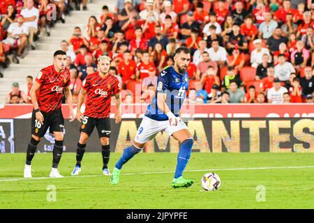 Majorque, Majorque, Espagne. 20th août 2022. MAJORQUE, ESPAGNE - AOÛT 20 : Borja Iglesias de Real Betis célébration dans le match entre RCD Mallorca et Real Betis de la Liga Santander sur 20 août 2022 à visiter le stade de Majorque son Moix à Majorque, Espagne. (Credit image: © Samuel Carreño/PX Imagens via ZUMA Press Wire) Banque D'Images