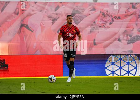 Majorque, Majorque, Espagne. 20th août 2022. MALLORCA, ESPAGNE - AOÛT 20: Martin Valjent du RCD Mallorca pendant le match entre le RCD Mallorca et Real Betis de la Liga Santander sur 20 août 2022 à visiter le stade de Majorque son Moix à Majorque, Espagne. (Credit image: © Samuel Carreño/PX Imagens via ZUMA Press Wire) Banque D'Images