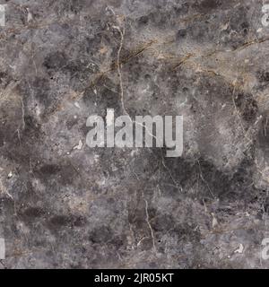 Élégante texture en marbre gris avec motifs. Fond carré sans couture, prêt pour le carrelage. Papier peint en pierre et comptoirs. Naturel abstrait pierre vintage Banque D'Images