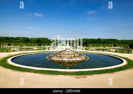 Le château de Versailles. Paris France. Les jardins. Fontaine d'Apollon Banque D'Images