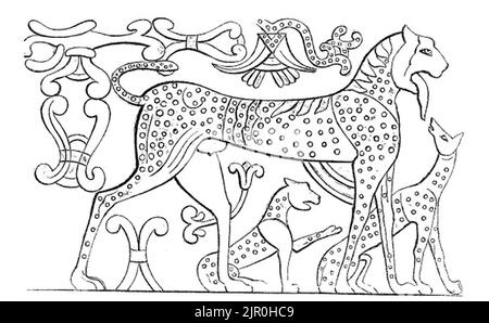 Tombe Campana dessin de fresque 2 Banque D'Images