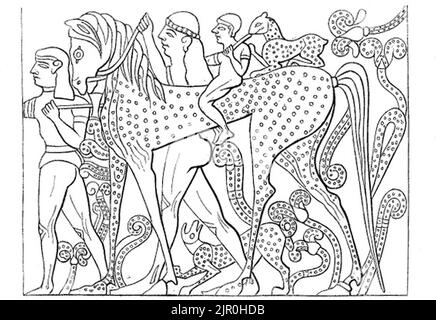 Tombe Campana dessin de fresque Banque D'Images