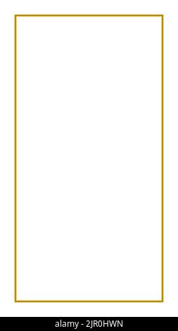 Histoire rectangulaire de cadre doré sur fond blanc Illustration de Vecteur