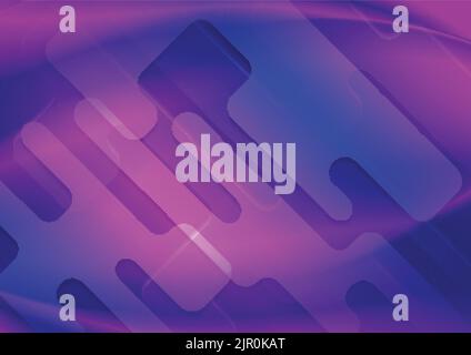 Arrière-plan abstrait géométrique ondulé bleu et ultraviolet. Design tendance Vector concept Illustration de Vecteur