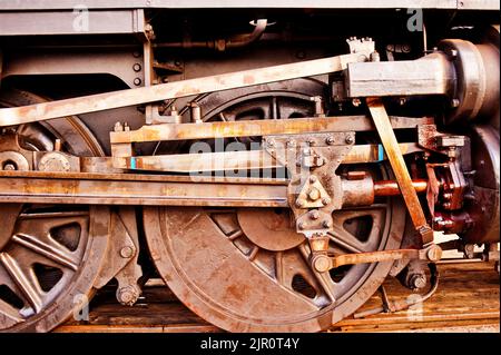 Détail de l'emplacement de vapeur du département de guerre n° 90733 roues Banque D'Images