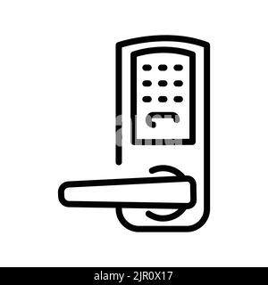 Icône de ligne de couleur de verrouillage de combinaison. Pictogramme pour page Web Illustration de Vecteur