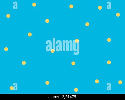 arrière-plan bleu avec pois jaunes, beau résumé rétro, cercles Illustration de Vecteur