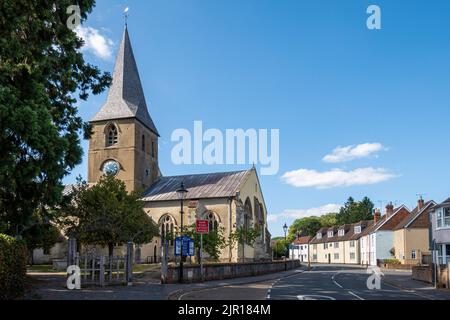 Église Saint-Laurent, Alton, Hampshire, Angleterre, Royaume-Uni, Un bâtiment classé de grade I remarquable pour l'action finale de la bataille d'Alton Banque D'Images