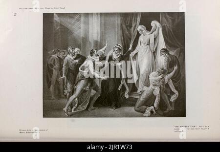 The Winter's Tale Act v sc 3 Leontes: Ne laissez pas l'homme me moquer car je l'embrasse par WILLIAM HAMILTON. R.A. (gravé par Robert Thew) du livre « Shakespeare in pictural art » de Salaman, Malcolm Charles, 1855-1940; Holme, Charles, 1848-1923 Date de publication 1916 Publisher London, New York [etc.] : 'The Studio' ltd. Banque D'Images