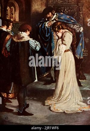 KING, 'Pourquoi, alors, le jeune Bertram la prendre; elle est ta femme' (TOUT Est BIEN QUI SE TERMINE BIEN ACT II Scène 3) du livre ' Tales from Shakespeare ' de William Shakespeare édité par Charles et Mary Lamb illustré par Norman M. Price Publisher New York : Scribner ; Londres : T.C. ET E.C. Jack in 1915 Banque D'Images
