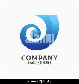 Motif lettre J avec logo Swirl Illustration de Vecteur
