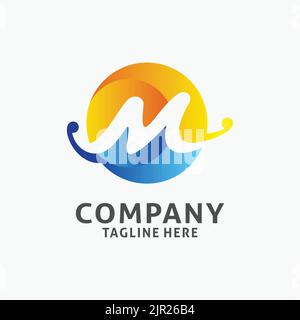 Logo lettre M Circle. Inspiration M initiale Illustration de Vecteur