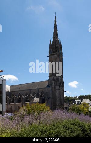 L'église Saint-Mathieu dans la ville de Quimper dans le Finistère, Bretagne. Banque D'Images