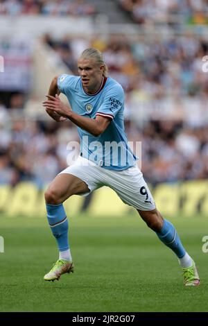 NEWCASTLE, ROYAUME-UNI, 21/08/2022, ERLING HAALAND, MANCHESTER CITY FC, 2022Credit: Allstar Picture Library/ Alamy Live News Banque D'Images